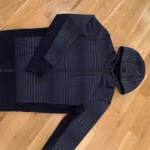 Men’s Lululemon Dark Blue Stripe Sweatshirt Hoodie